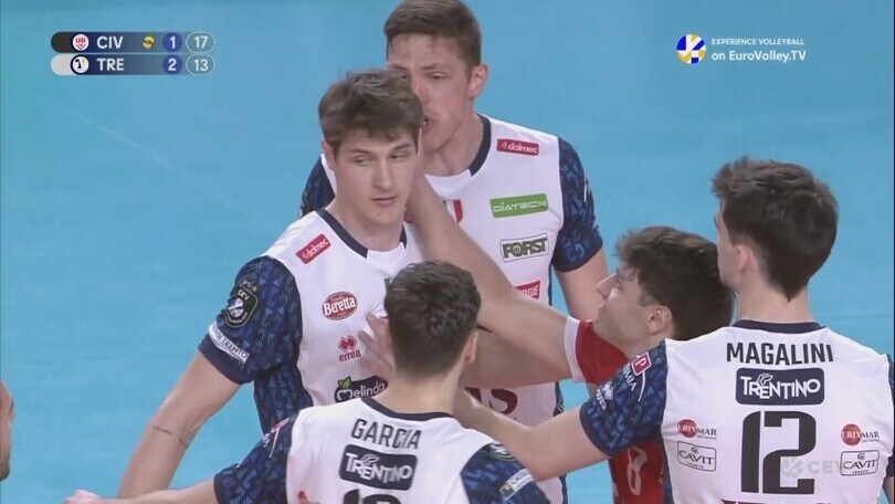 Trento in finale di Champions, Civitanova si aggrappa ai playoff