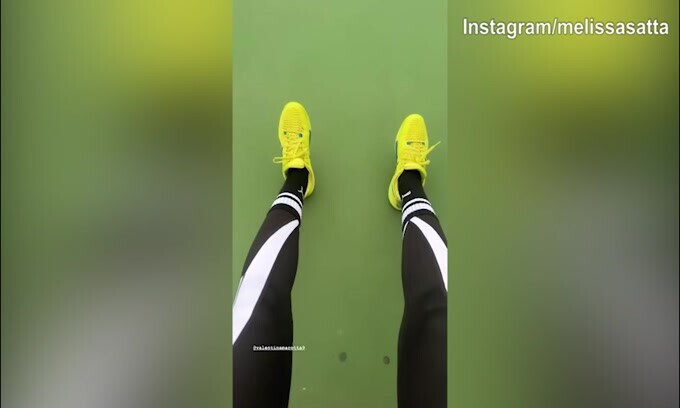 Tennis, passione e fatica per Melissa Satta