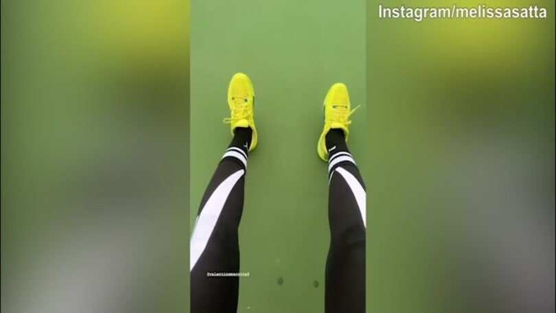 Tennis, passione e fatica per Melissa Satta