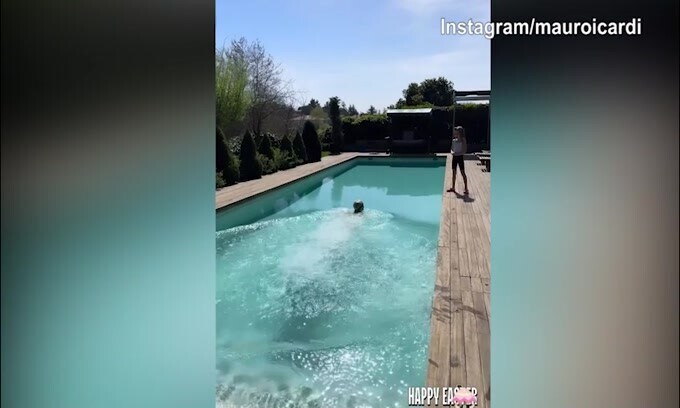 Mauro Icardi, Pasqua tra piscina e griglia