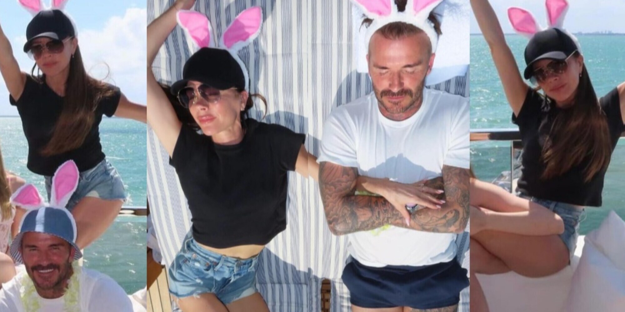 David e Victoria Beckham in versione bunny per la Pasqua a Miami
