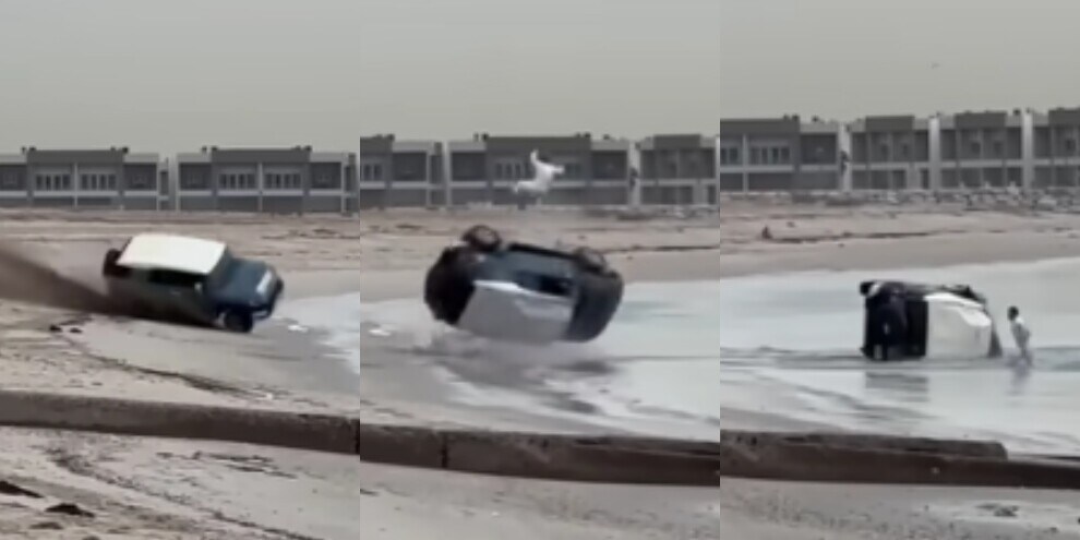Perde il controllo del Suv e si ribalta: uomo catapultato in mare