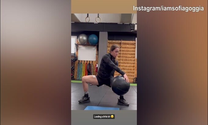 Sci, Sofia Goggia lavora in palestra