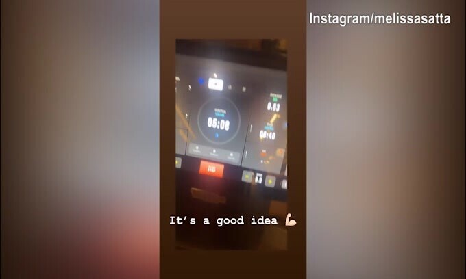 Melissa Satta a Dubai, ma la palestra non manca mai