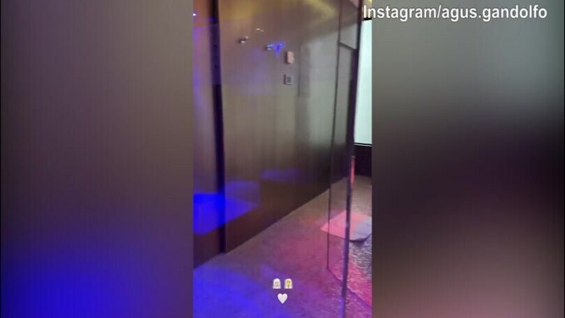 Lautaro Martinez e Agus, dolci momenti in sauna