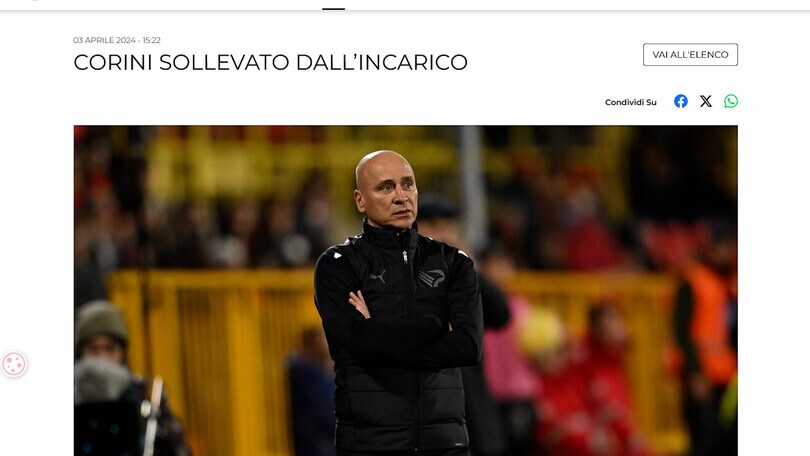 Ufficiale: Corini esonerato dal Palermo