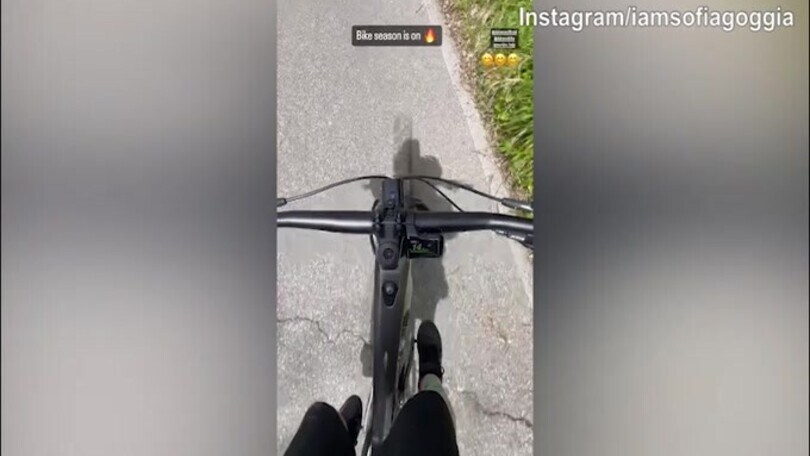 Sofia Goggia, domenica in bici