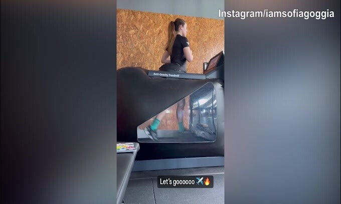 Sofia Goggia, duro inizio di settimana con il tapis roulant