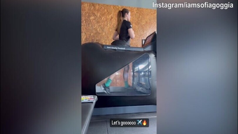 Sofia Goggia, duro inizio di settimana con il tapis roulant