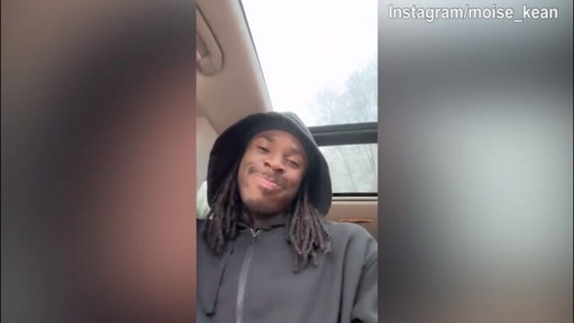 Juventus, Kean come Leao: eccolo cantare in auto