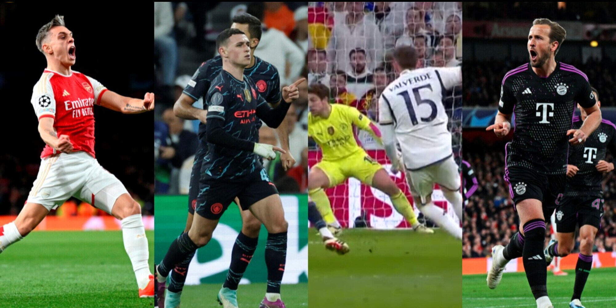 Foden-Valverde, prodezze al Bernabeu: pari show anche tra Arsenal e Bayern