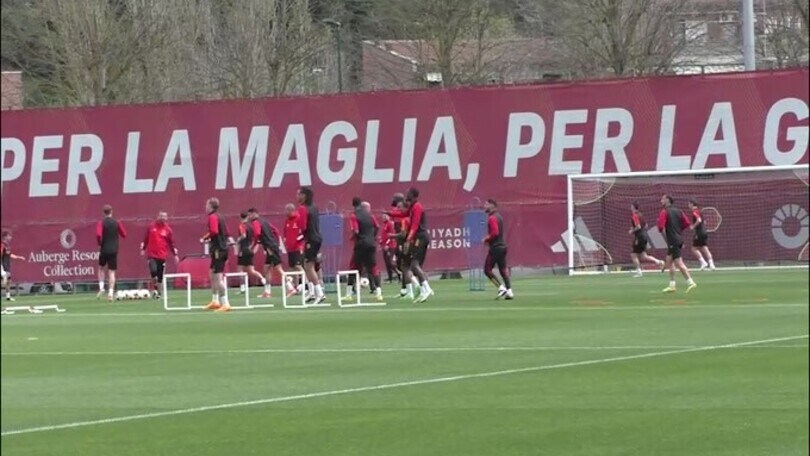 Europa League, Roma in campo per preparare la gara con il Milan