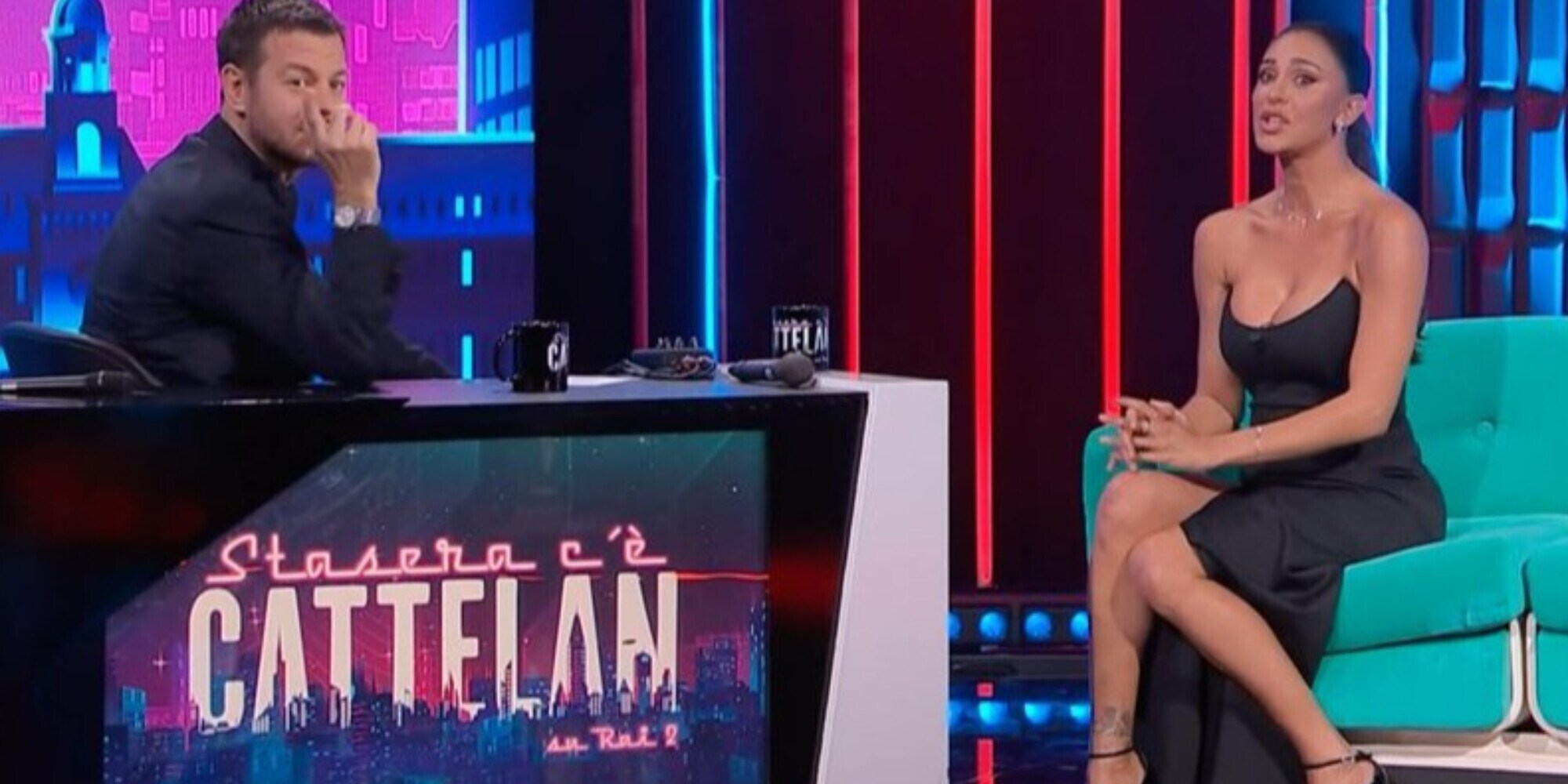 Belen Rodriguez in tv da Cattelan: De Martino, i tradimenti, i soldi...