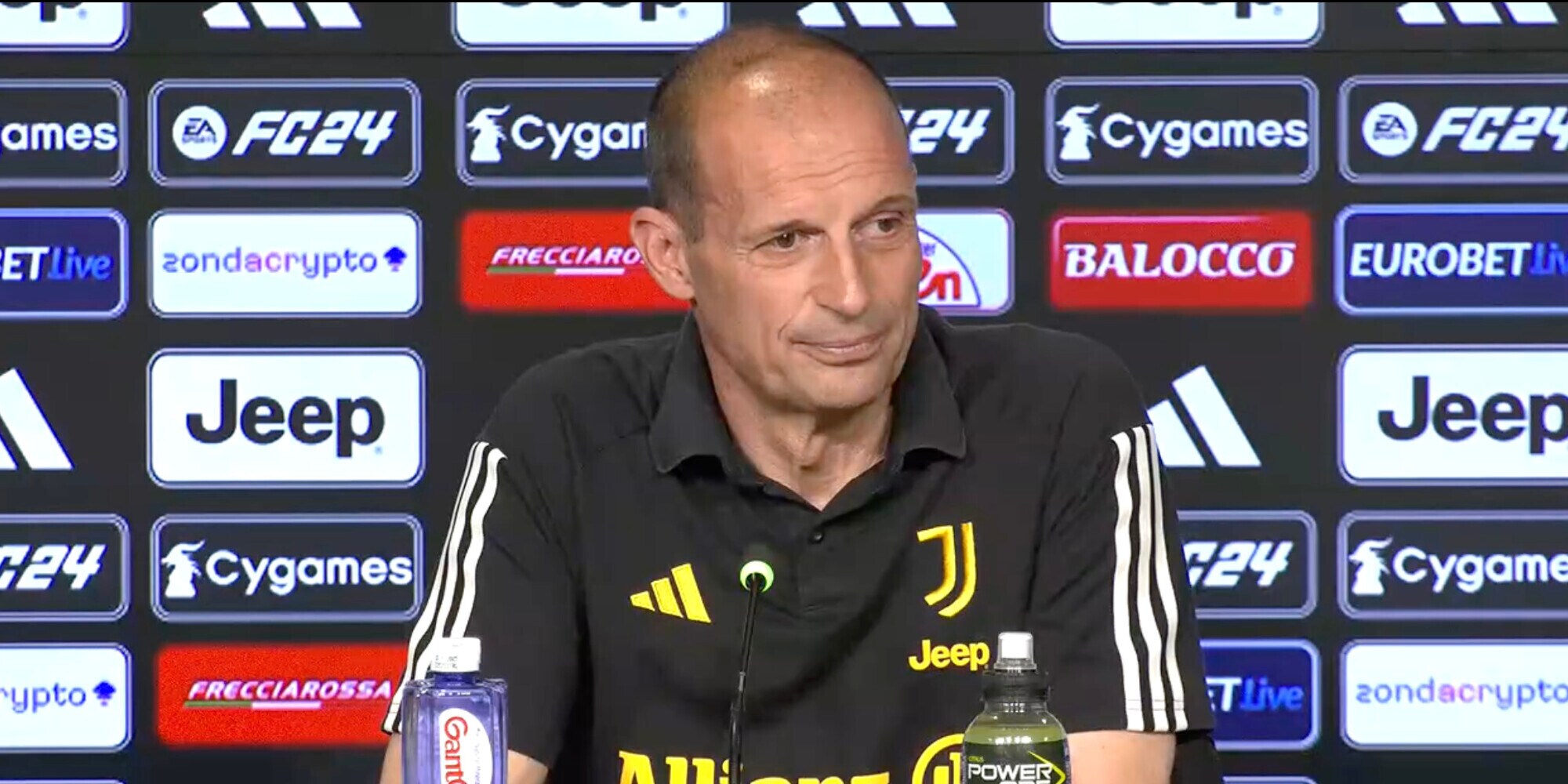 Allegri: "Derby, ho due dubbi". E sull'assenza dalla lettera di Elkann...