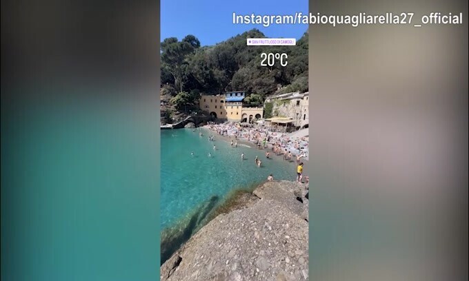 Quagliarella si gode Camogli, il sole ed il mare