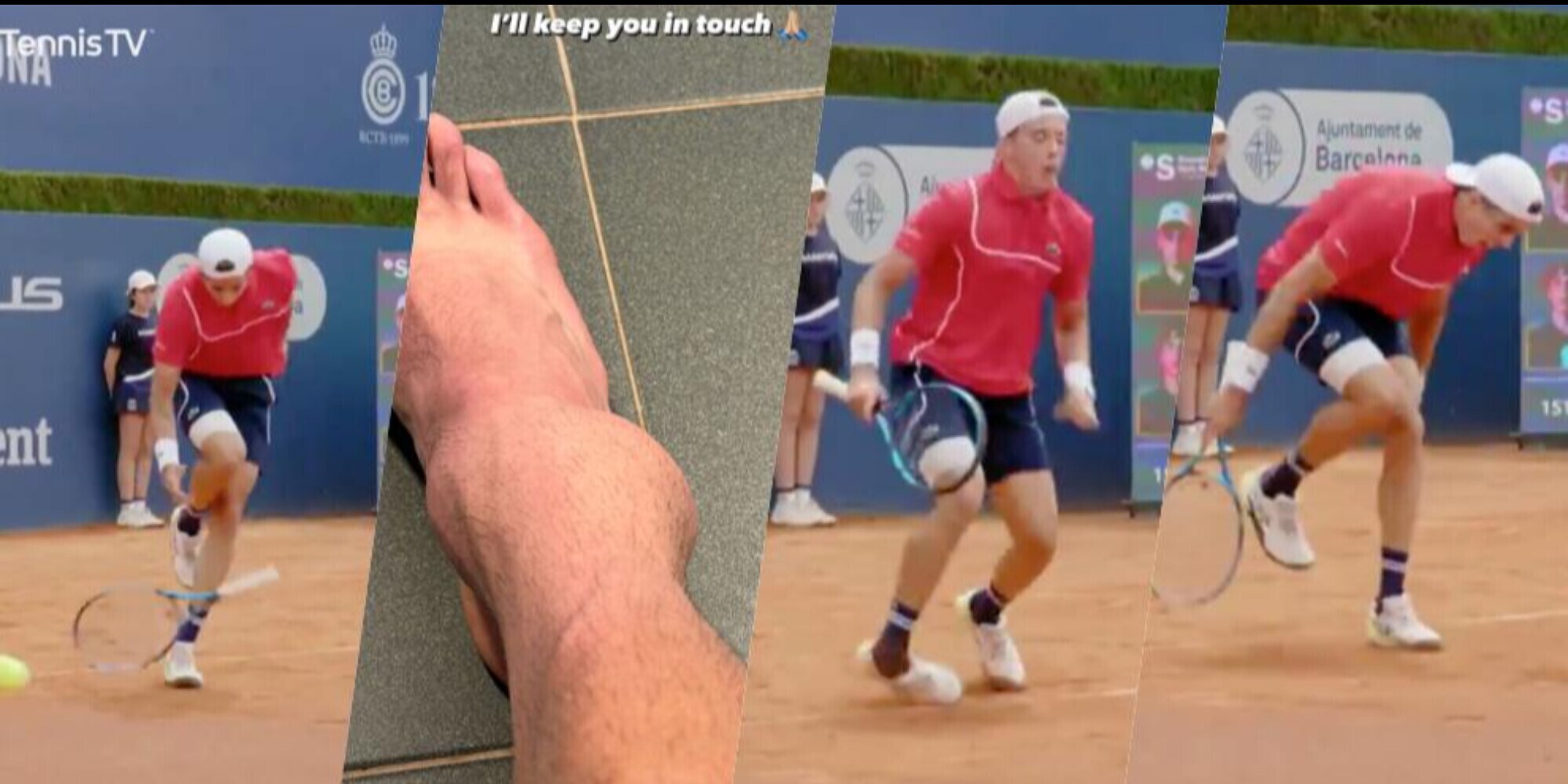 Cazaux e il ko durante la sfida con Arnaldi: foto social è impressionante!