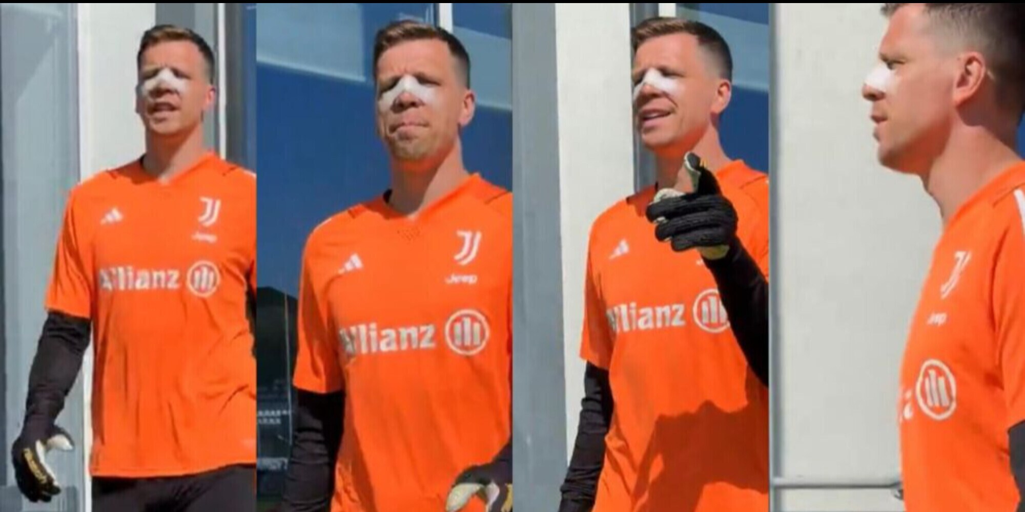"La maschera è per zorro!": Szczesny si prepara così per Cagliari-Juve