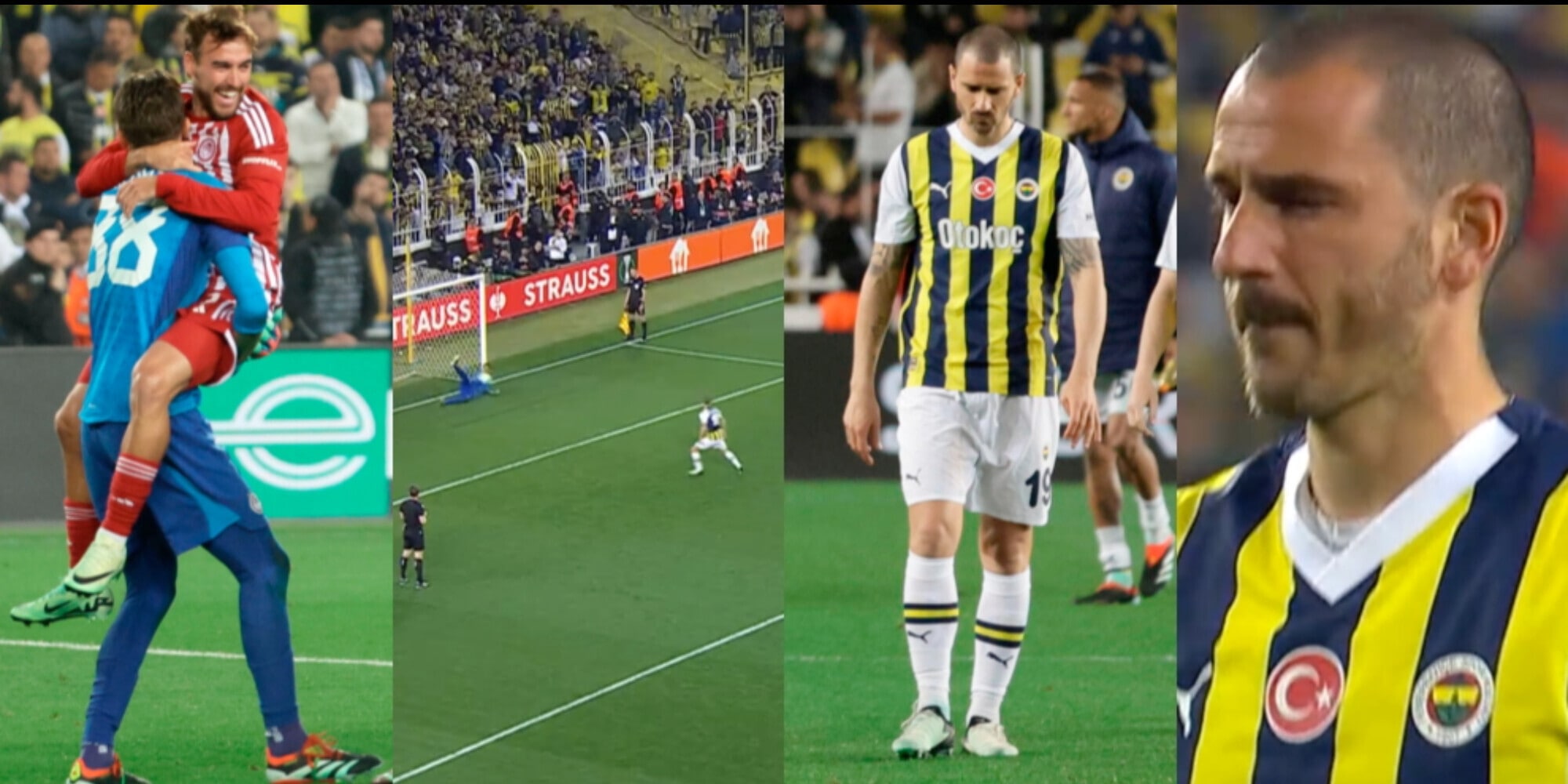 Incubo Bonucci: entra, sbaglia il rigore decisivo e affonda il Fenerbahce