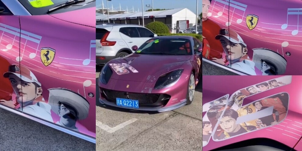 Charles Leclerc è un personaggio manga su una Ferrari personalizzata