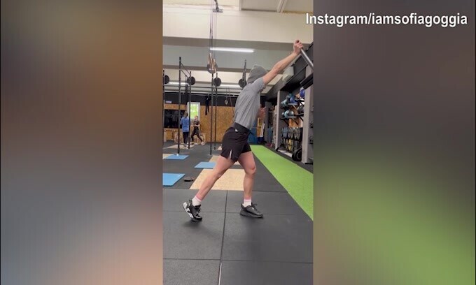 Sofia Goggia, lunedì mattina di lavoro in palestra