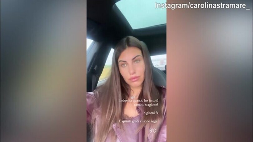 Carolina Stramare delusa dal freddo: "Quanti gradi ci sono oggi?"