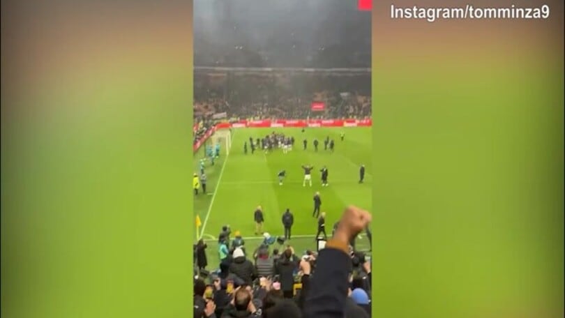 Inter, il figlio di Inzaghi festeggia in tribuna
