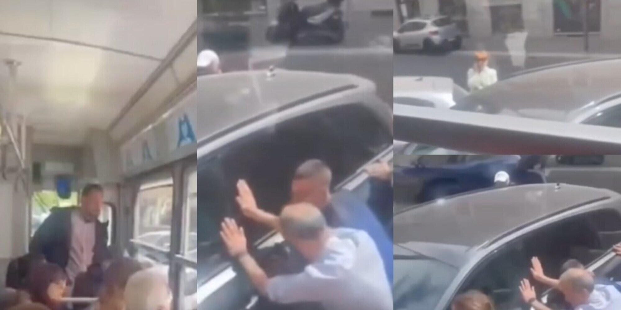 Blocca bus e tram con l'auto: la reazione dei passeggeri indignati è clamorosa
