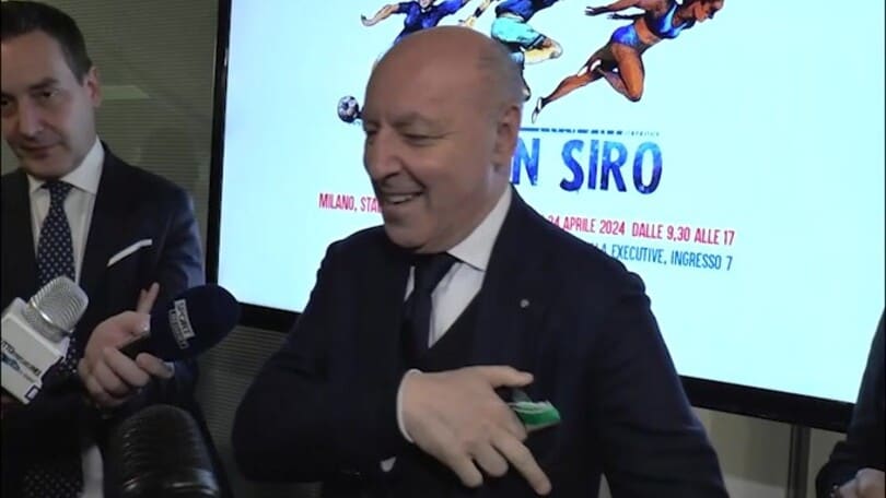 Inter, Beppe Marotta sventola il fazzoletto tricolore