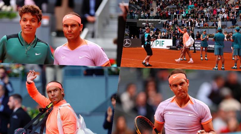 Nadal entra in campo, ovazione del pubblico e standing ovation a Madrid