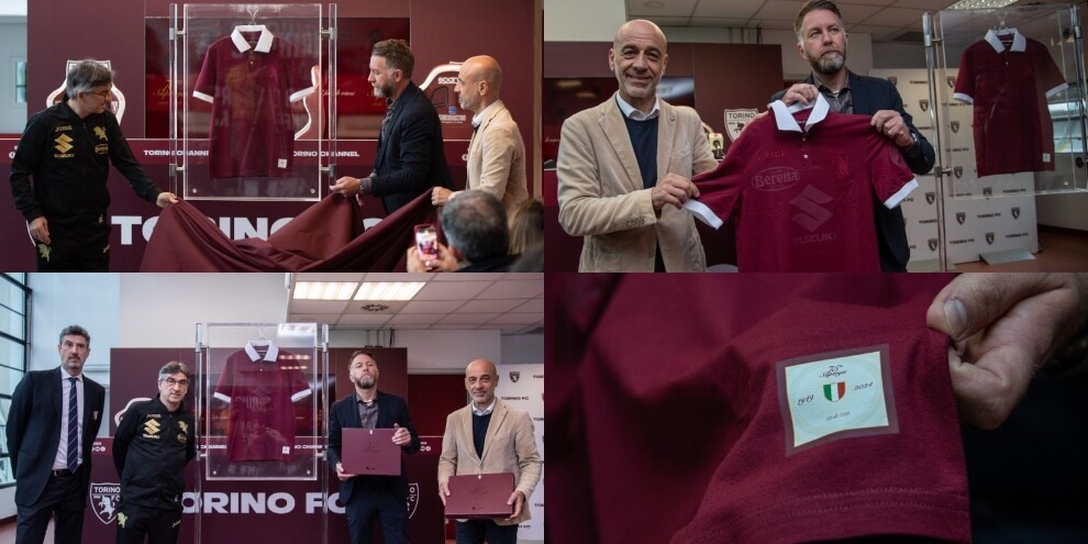 Torino e Suzuki presentano la maglia ricordo per le vittime di Superga