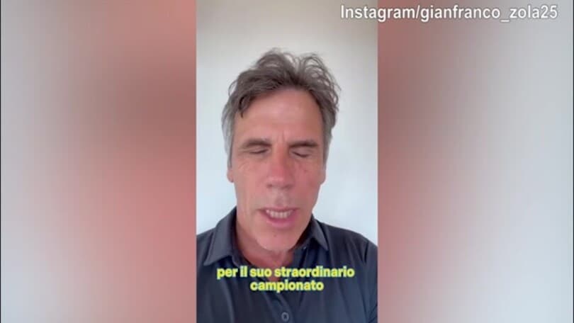 Zola, videomessaggio social: "Parma, complimenti per la promozione"