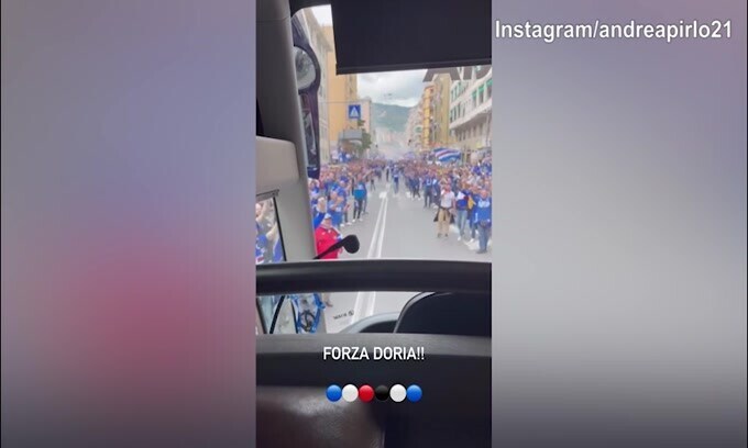 Samp, il video di Pirlo mostra l'affetto dei tifosi per la squadra