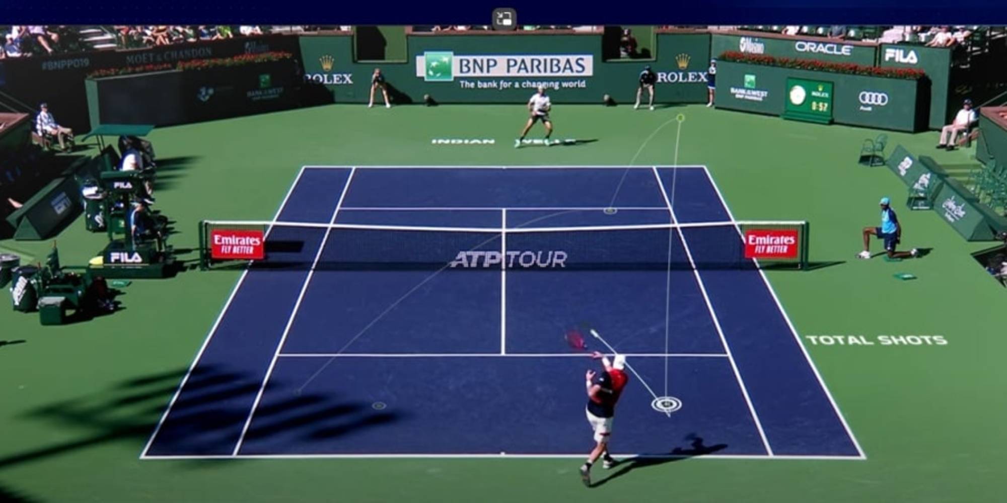 Tennis, nuova era agli Internazionali di Roma: animazioni, realtà aumentata e IA