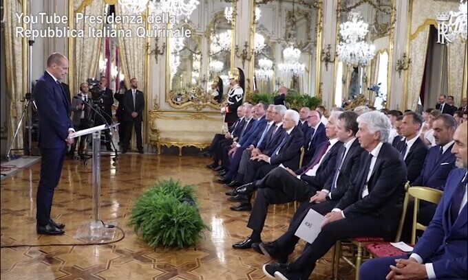 Allegri al Quirinale: "Un onore per me e la Juve essere qui"