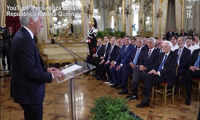 Gasperini al Quirinale: "Orgoglioso di essere qua per Bergamo"
