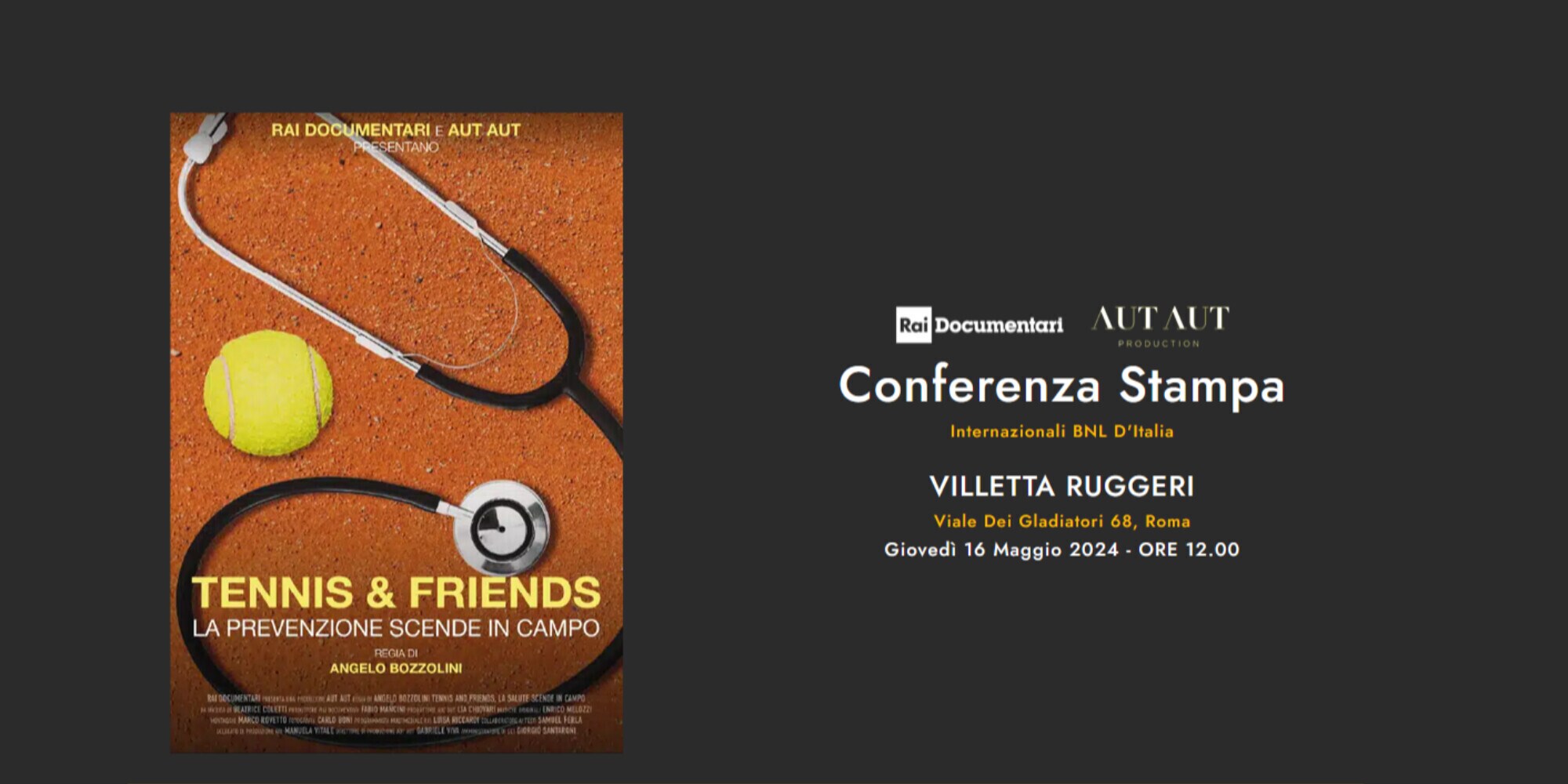 “Tennis and Friends. La prevenzione scende in campo”
