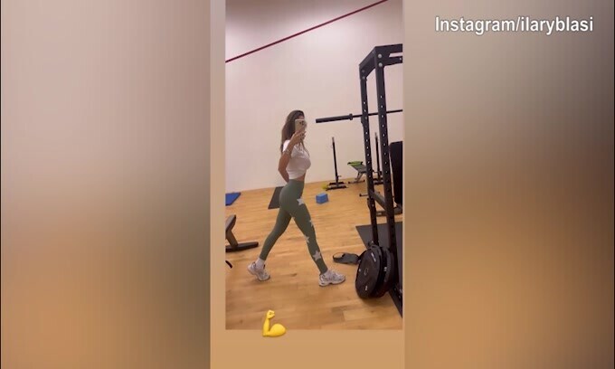 Domenica mattina, lavoro in palestra per Ilary Blasi