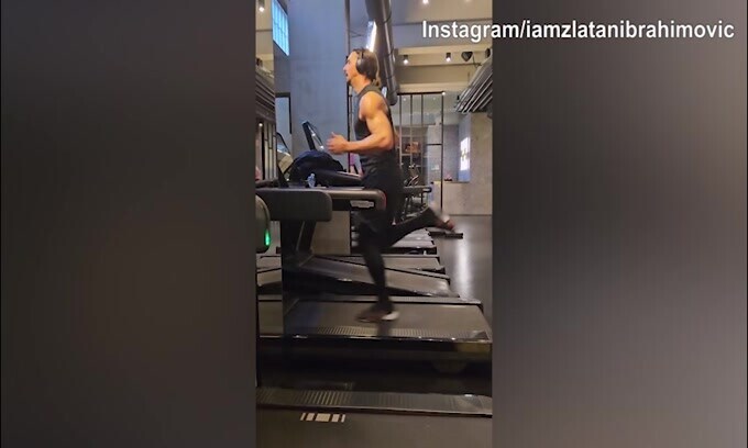 Milan, Ibra corre sul tapis roulant...in attesa del nuovo tecnico