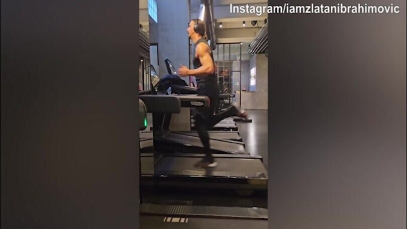 Milan, Ibra corre sul tapis roulant...in attesa del nuovo tecnico