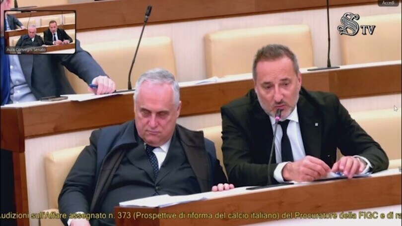 Audizione in Senato: Setti parla, ma Lotito dorme...
