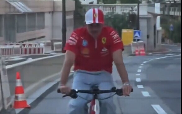 Incredibile Leclerc a Montecarlo: va a casa in bici!