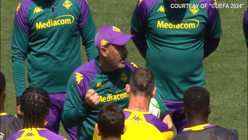 Allenamento della Fiorentina prima della sfida all'Olympiakos