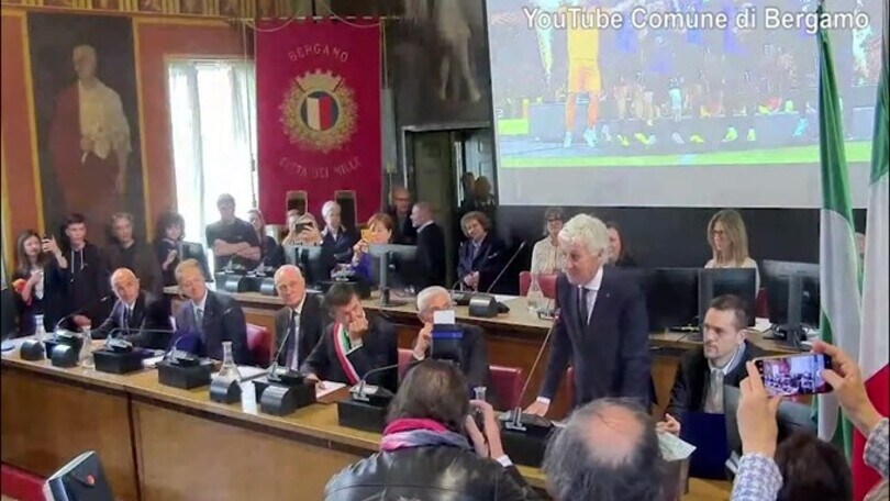 Atalanta premiata in Comune, il pianto di Gasperini
