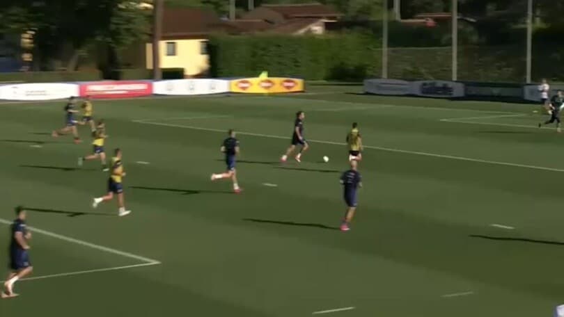 Gli Azzurri a Coverciano, primo allenamento per il CT Spalletti