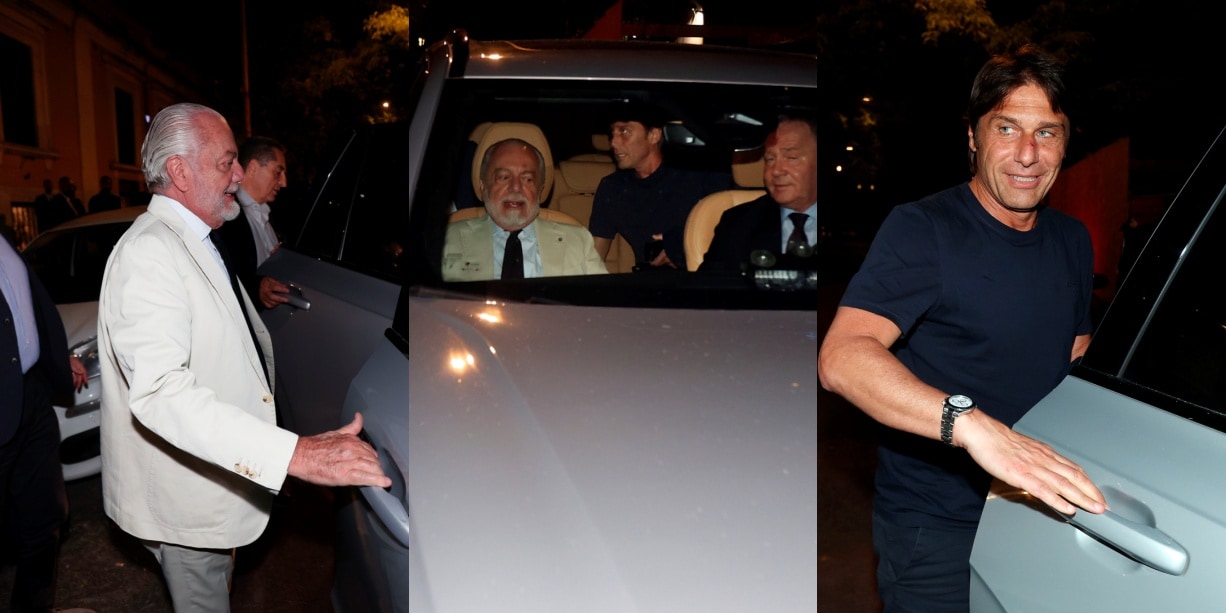 Conte, è quasi Napoli: la cena con De Laurentiis e Manna a Roma