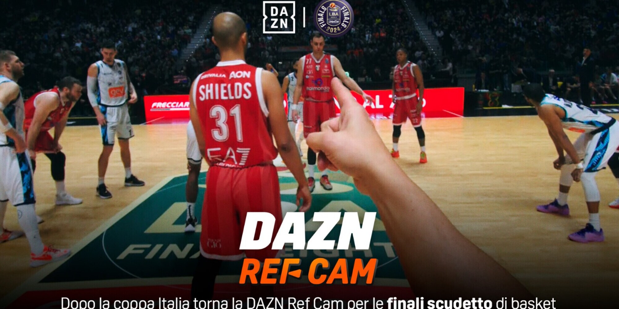 Finale scudetto Bologna-Milano: “in campo” la Dazn Ref Cam