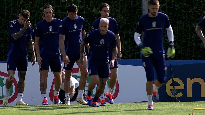 L'Italia si allena a Coverciano in vista di Euro 2024