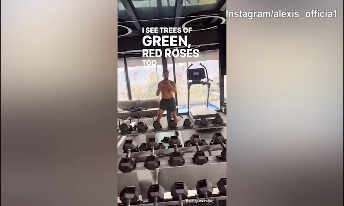 Niente soste per Alexis Sanchez, lavoro in palestra per il cileno
