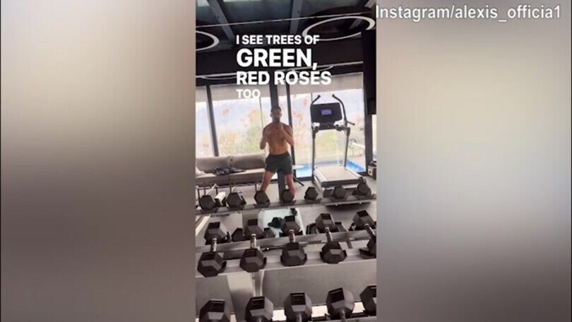 Niente soste per Alexis Sanchez, lavoro in palestra per il cileno
