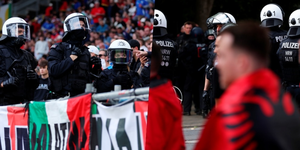 La polizia tedesca a Dortmund ferma 50 italiani e entra nello stadio